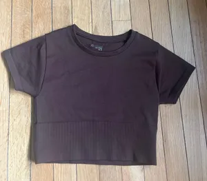 Aerie OFFLINE Seamless Crop T-shirt thumbnail 1