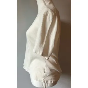 Everlane Pointelle Knit White Cotton Granny Core Cotton Basic Size Large thumbnail 6