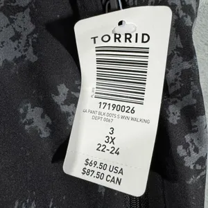NWT Torrid Happy Camper Abstract Black Gray Print Pants 3X thumbnail 6