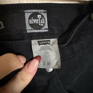 Vintage Silver Tab Levi's Jeans‎ Slim Straight Leg Black High Rise USA Sz 26 thumbnail 5