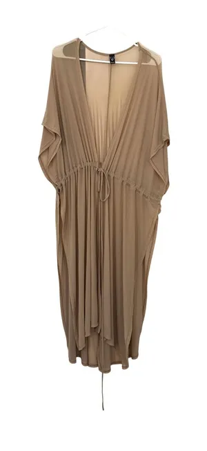 Windsor Sheer Tan Maxi Bathing Suit Vacation Swim Coverup Size Women's Medium thumbnail 1