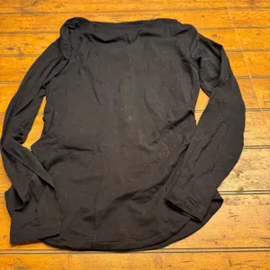 Athleta Black Long Sleeve V Neck Ruched Side Athletic Top‎ Women S thumbnail 3