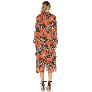 Revolve DODO BAR OR Natasha Dress Genia Floral‎ Retro Print Size 46 US Size 10 thumbnail 8
