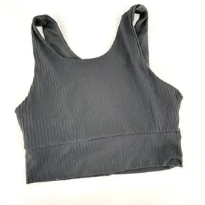 DYI‎ crop top bra black ribbed size small thumbnail 2