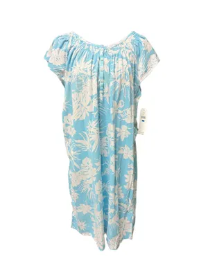 LAUREN Ralph Lauren Blue White Floral House Dress Size XL NWT thumbnail 2