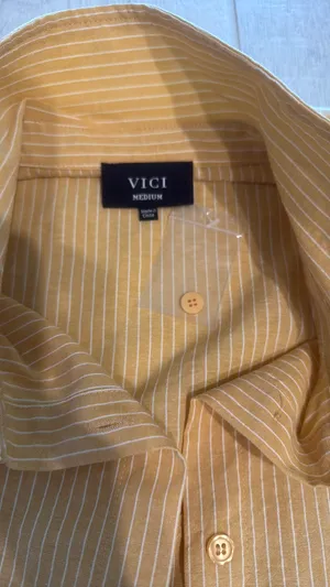 Vici Yellow Striped Shirt thumbnail 3