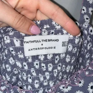 Faithfull The Brand x Anthropologie Noemie‎ Midi Dress 4 Daisy Smocked Rufflee thumbnail 4