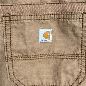Carhartt Tan Relaxed Fit Capri Pants Ripstop 100% Cotton Farmcore SZ 6 thumbnail 4