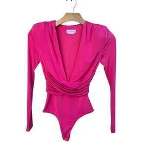 Lovers + Friends Anya Long Sleeve Pink Bodysuit Women’s X-Small thumbnail 14