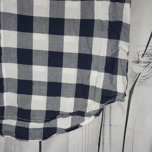 J.Crew Mercantile Gingham Plaid Popover Preppy Business Casual Short Sleeve Top thumbnail 3