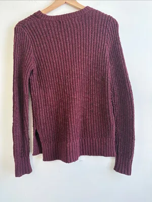 Abercrombie & Fitch Women's Crewneck Sweater - Plum thumbnail 4