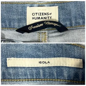 Citizens of Humanity Isola Cropped Boot Jeans 25" Lawless Stretch Raw Hem USA‎ thumbnail 4