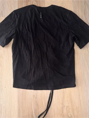All Saints Black Front Scrunch T-Shirt - Size 6 thumbnail 4