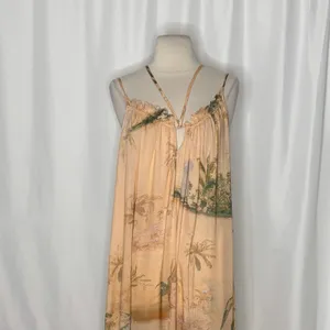NWT Anthropologie TAHNEE KELLAND Strappy Midi Dress Tropical Print Medium thumbnail 3