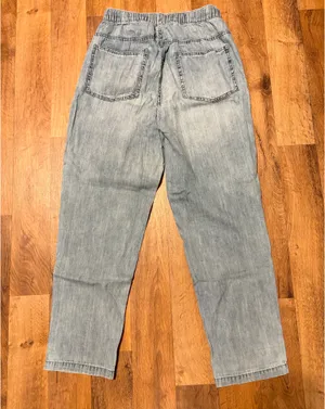 Aerie Light Wash Drawstring Pants thumbnail 3