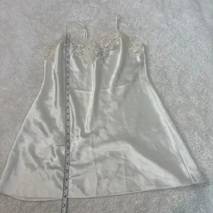 Vtg Val Mode Babydoll Sexy Lingerie Ivory Satin Lace M Cottage Core Soft Coquett thumbnail 3