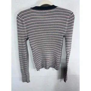 American‎ Eagle Medium Multicolor Striped Sweater Women's Ribbed Long Sleeve thumbnail 4