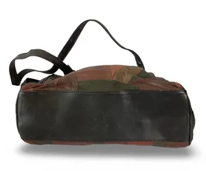 Vintage 90s Leather Patchwork Bag Brown thumbnail 4