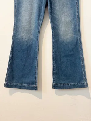 Gap Denim Jeans Size 18 Plus Medium Wash High Rise Flare Western Coastal Cowgirl thumbnail 5