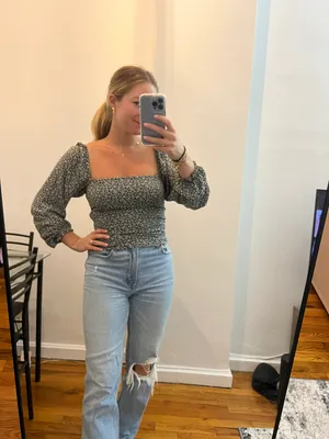 Abercrombie Puff Sleeve Long Sleeve Top thumbnail 3