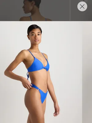 Quince Low Rise Italian Swim Bottoms Blue Size Medium thumbnail 3