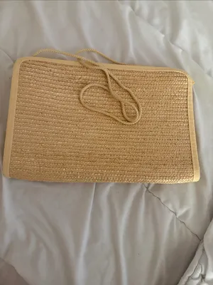 Vintage Woven Straw Crossbody Bag - Natural thumbnail 2