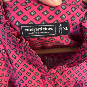 Vineyard Vines Pink and Blue Diamond Blouse | Women’s Size XL thumbnail 2