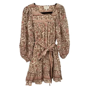 Cleobella Vivian Floral Organic Cotton Mini Blouson Dress Large Boho Cottagecore thumbnail 2