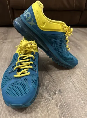 Nike Air Max‎ 2013 Women's Size 8.5 Running Shoes Teal Yellow thumbnail 1