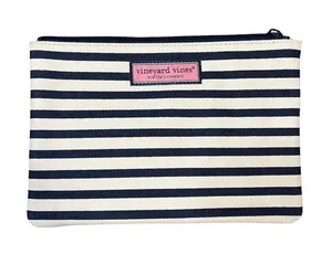 Vineyard Vines Navy and White Striped Cosmetic Bag thumbnail 1