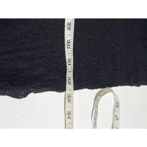 Raey Black Organic Cotton Textured Pointelle Crochet Knit Sweater‎ Dress Italy thumbnail 7