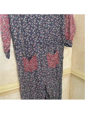 Free People Y2K Leia Floral Jumpsuit Village Country Style Boho Cottagecore Sz S thumbnail 15