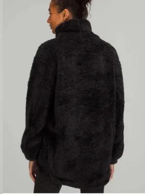 Lululemon Warmth Restore Sherpa Funnel Neck Pullover Black Size Medium thumbnail 2