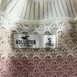 Hollister Size Small Pink and White Striped Sweater. thumbnail 4