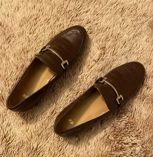 H&M Brown Crocodile Embossed Loafers thumbnail 4