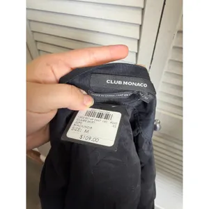 Club Monaco Claire Black Silk/Linen Blend Wrap Skirt, Sz Medium NWT $109 retail thumbnail 4