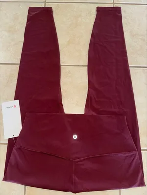 Lululemon Align High Rise 28” Red Merlot Size 12 NWT thumbnail 1