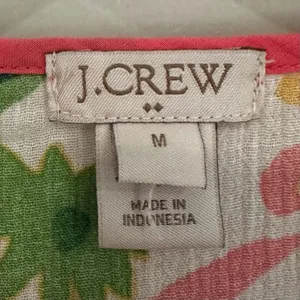 J. Crew Factory‎ Floral Tunic Beach Coverup Women's Medium Fuchsia Cream Preppy thumbnail 3
