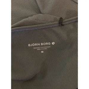 Björn Borg Green Ribbed Shelf Bra‎ Tank Top Crossback Activewear M thumbnail 3