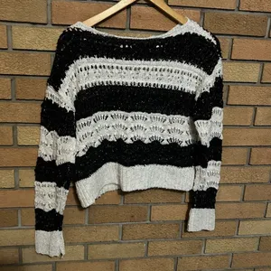 Pilcro Anthropologie The Palmer Open-Stitch Pullover Sweater Striped Size XXS thumbnail 3