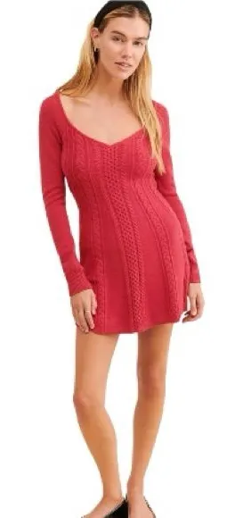 New Free People Small World Sweater Dress Size Large thumbnail 1