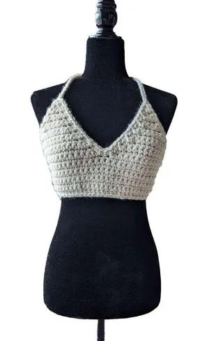 Handmade Sexy Bowpeep Crochet Crop Top thumbnail 2