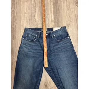 Everlane The Summer Jean High Rise Straight Distressed Organic Blue 30 Regular thumbnail 9