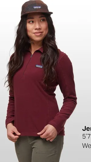 Patagonia Micro-D quarterzip in chicory red thumbnail 1