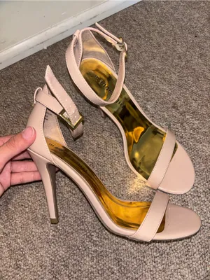 Madden Girl Blush Nude Ankle-Strap High Heel Sandals thumbnail 1