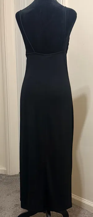 Zara Black Cowl Neck Bodycon Slip Evening Dress Womens Size S thumbnail 5