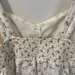American Eagle Outfitters Ditsy Floral Cotton Linen Button Front Dress‎ Size L thumbnail 9