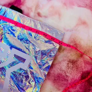 Victoria's Secret PINK Iridescent Holographic Reusable Tote Bag Large Silver‎ thumbnail 4