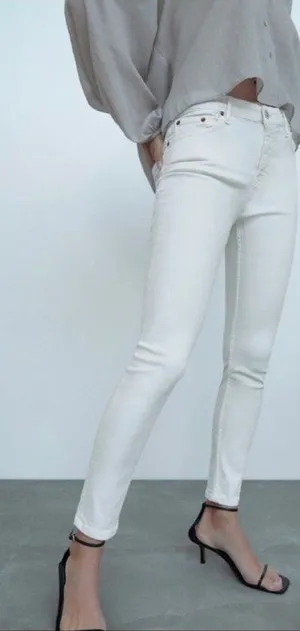 NWT ZARA Premium Skinny Jeans Stretch High Waist Bloggers Fav thumbnail 1