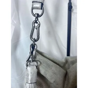 Suri‎ Frey Crossbody Shoulder Hobo Bag Purse Silver Vegan Tassel EUC thumbnail 3